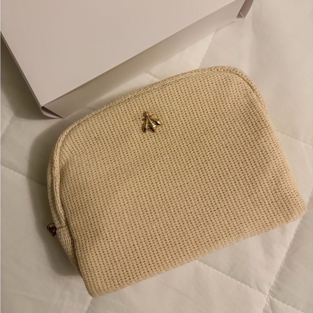 Guerlain Beige Woven Cosmetic Bag